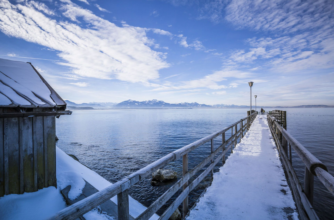 Chiemsee im Winter